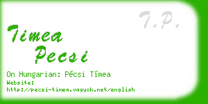 timea pecsi business card