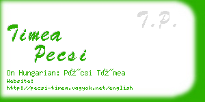 timea pecsi business card